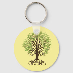 Obama Peace Tree Schlüsselanhänger