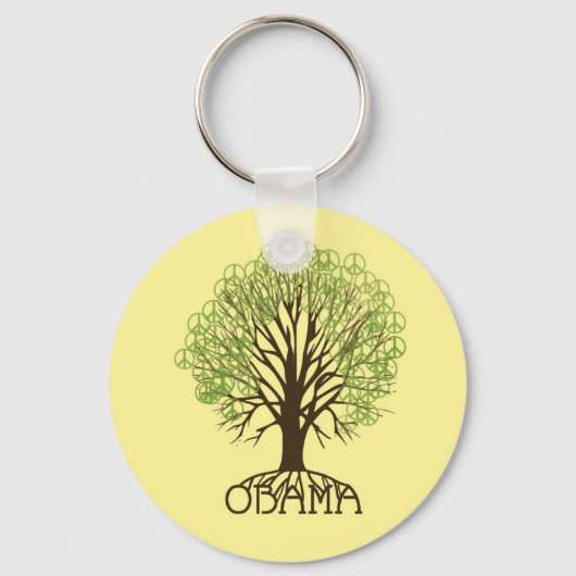 Obama Peace Tree Schlüsselanhänger (Vorderseite)