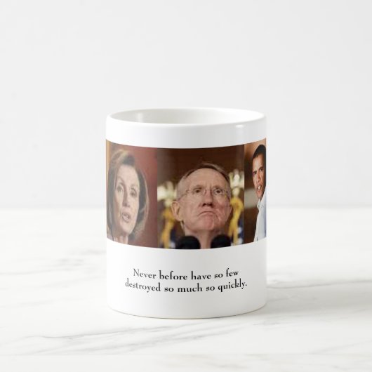 Obama Pelosi Reid nie vorher Kaffeetasse (Mittel)