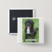 Obama Pet Portugiesischer Wasserhund Button (Vorne & Hinten)