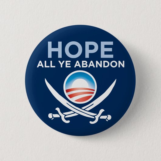 Obama-Pirat - hoffen Sie allen YE-Verzicht Button (Vorderseite)