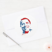 Obama platsch runder aufkleber (Umschlag)