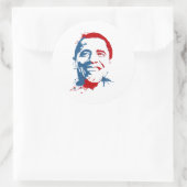 Obama platsch runder aufkleber (Tasche)