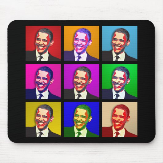 Obama-Pop-Kunst-Art Mousepad (Vorne)