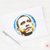 OBAMA-Portrait-Aufkleber vom ROBERT FLORIO-Logo Runder Aufkleber (Umschlag)