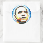 OBAMA-Portrait-Aufkleber vom ROBERT FLORIO-Logo Runder Aufkleber (Tasche)