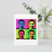 Obama Portrait Postkarte (Stehend Vorderseite)