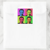 Obama Portrait Runder Aufkleber (Tasche)