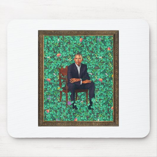 Obama Portrait T-Shirt _1 Mousepad (Vorne)