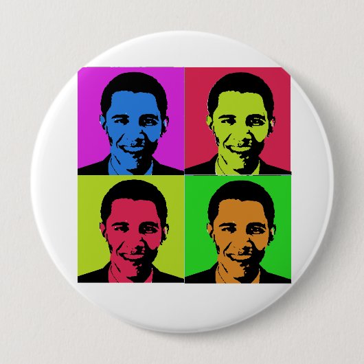 Obama-Porträt Button (Vorderseite)
