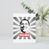 Obama Poster Postkarte (Stehend Vorderseite)