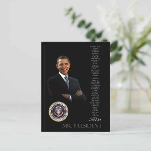 Obama Postkarte (Stehend Vorderseite)