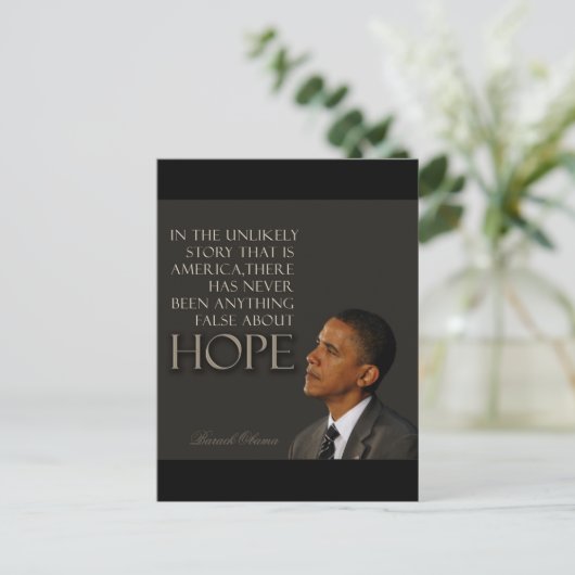 Obama Postkarte (Stehend Vorderseite)