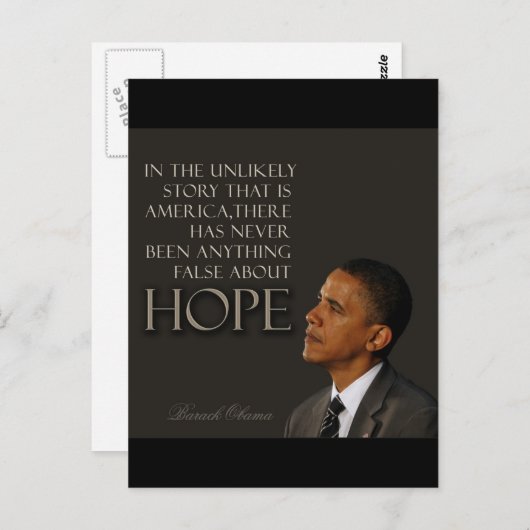 Obama Postkarte (Vorne/Hinten)