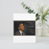 Obama Postkarte (Stehend Vorderseite)
