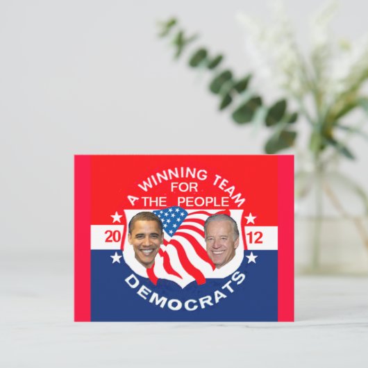 Obama Postkarte 2012 (Stehend Vorderseite)