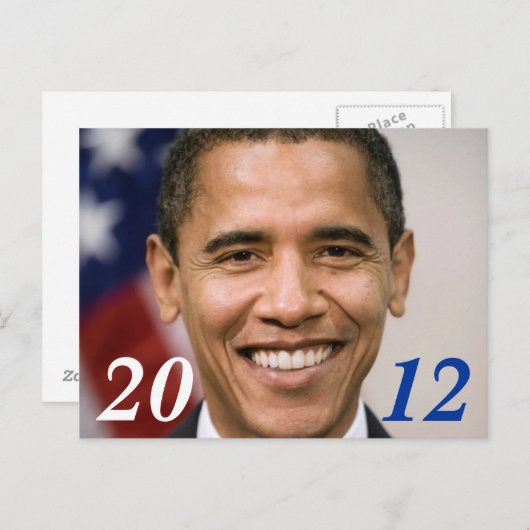 Obama Postkarte 2012 (Vorne/Hinten)