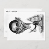 Obama Postkartenkarikatur Postkarte (Vorne/Hinten)