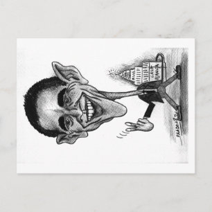 Obama Postkartenkarikatur Postkarte