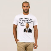 Obama, Präsident With A Brain T-Shirt (Vorne ganz)