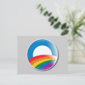 Obama Pride Button Postkarte (Stehend Vorderseite)