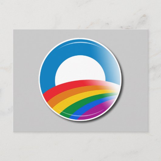 Obama Pride Button Postkarte (Vorderseite)
