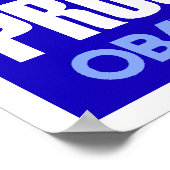 Obama - Progress Blue Poster (Ecke)