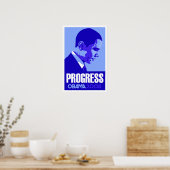 Obama - Progress Blue Poster (Küche)