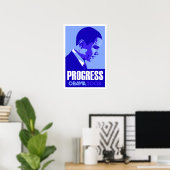 Obama - Progress Blue Poster (Heimbüro)