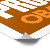 Obama - Progress Dark Orange Poster (Ecke)