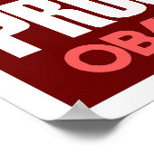Obama - Progress Dark Red Poster (Ecke)