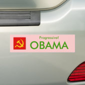 OBAMA-Progressist! Autoaufkleber (Auf Auto)