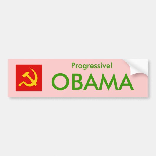 OBAMA-Progressist! Autoaufkleber (Vorne)