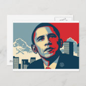 Obama-Punkt Postkarte (Vorne/Hinten)