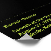 Obama Quotes Poster (Ecke)