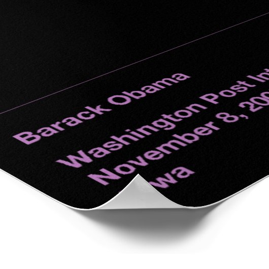 Obama Quotes Poster (Ecke)
