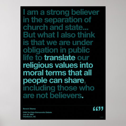 Obama Quotes Poster (Vorne)