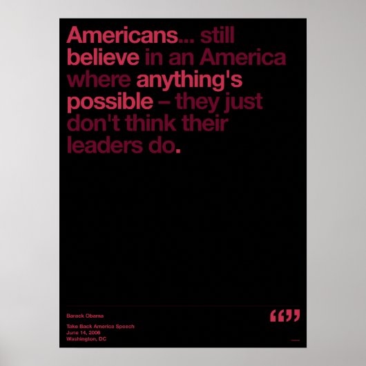 Obama Quotes Poster (Vorne)