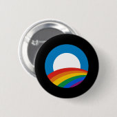 Obama Rainbow Button (Vorne & Hinten)