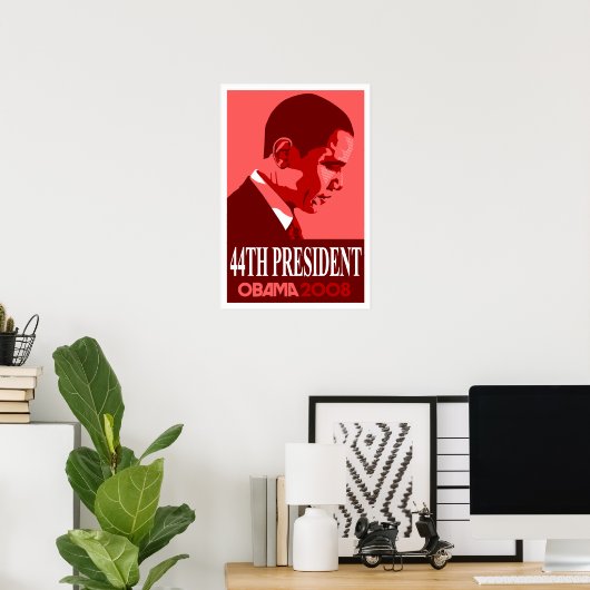 Obama Red 44. Präsident Poster 3 (Heimbüro)