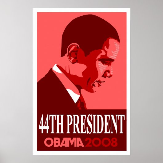 Obama Red 44. Präsident Poster 3 (Vorne)