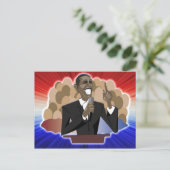 Obama-Rede Postkarte (Stehend Vorderseite)