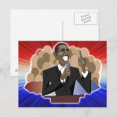 Obama-Rede Postkarte (Vorne/Hinten)