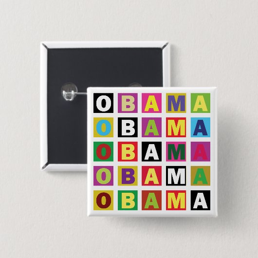 Obama-Regenbogen Button (Vorne & Hinten)
