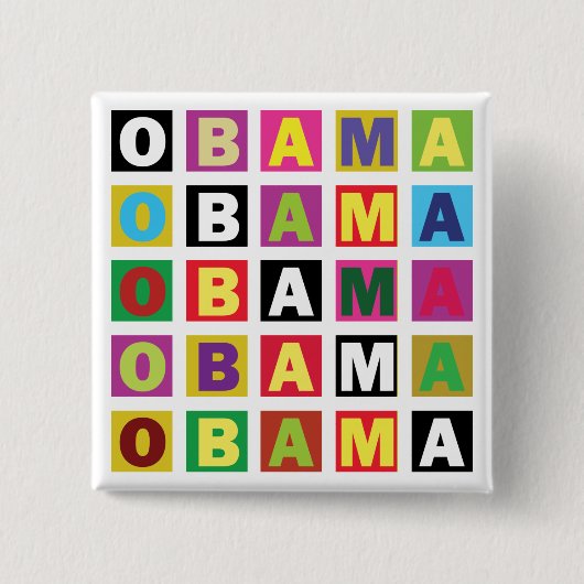 Obama-Regenbogen Button (Vorderseite)