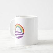 Obama-Regenbogen Kaffeetasse (Vorderseite Links)