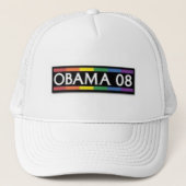 Obama-Regenbogen-Stolz Truckerkappe (Vorderseite)
