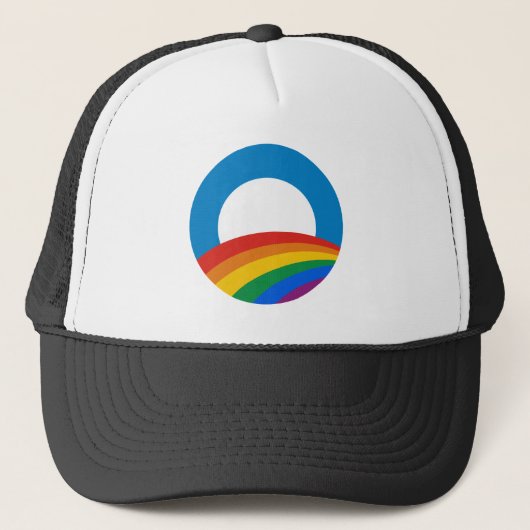 Obama-Regenbogen Truckerkappe (Vorderseite)