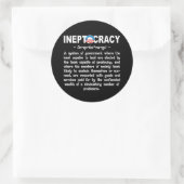Obama-Regierung Ineptokratie Sticker (Tasche)