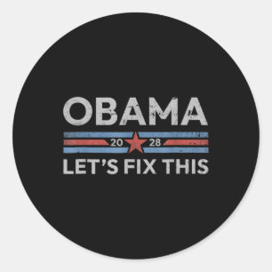 Obama repariert das, Obama Retro Vintage Patriotis Runder Aufkleber